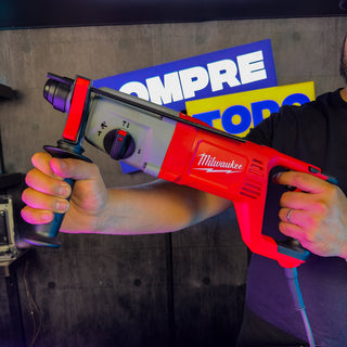 JUEGO TALADRO ROTATIVO SDS PLUS 1" 120V 7A MILWAUKEE