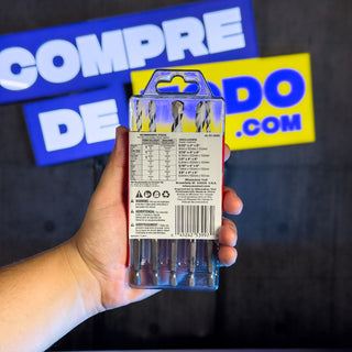 JUEGO 5 BROCAS CARBURO MULTIMATERIAL HEX  MILWAUKEE